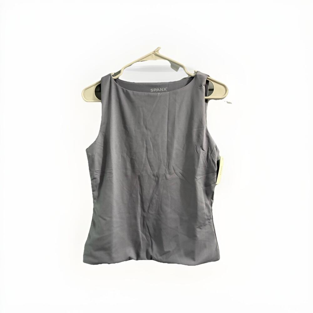 Spanx Smooth Jersey High Neck Tank Earth Stone 21326R Womens Large NWT